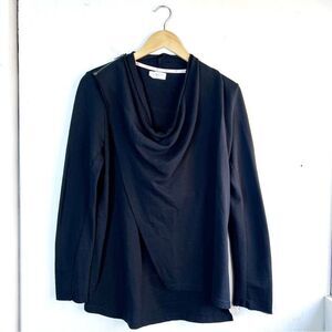Stem Black Drape Cardigan Jacket